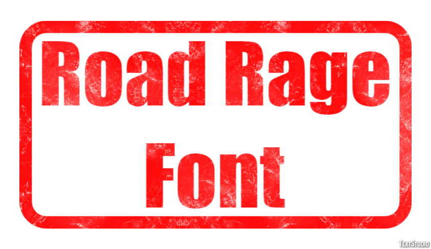 Road Rage Font Efecto de Texto