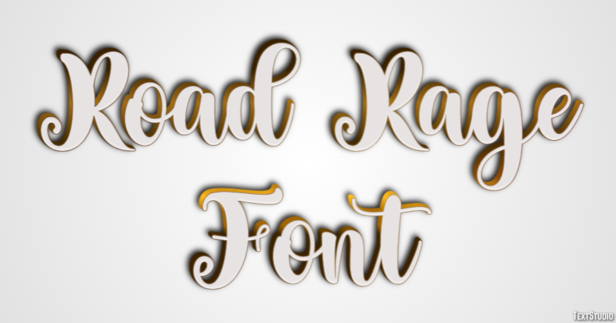 Road Rage Font Efecto de Texto