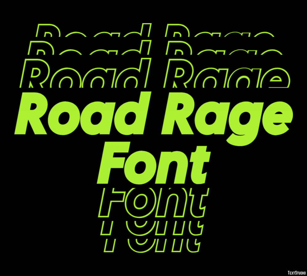 Road Rage Font Efecto de Texto