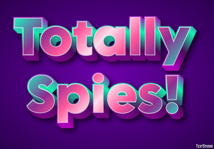 Totally Spies! Эффект текста