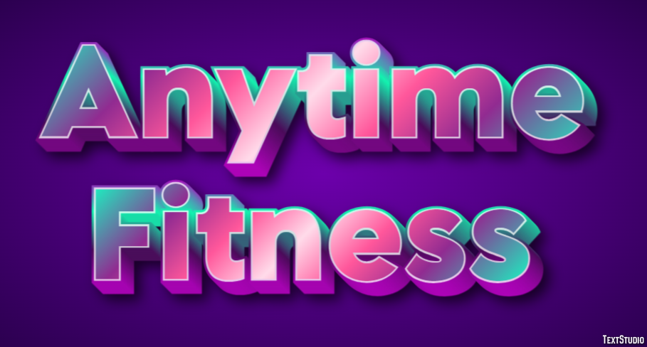 Anytime Fitness Efekt tekstowy