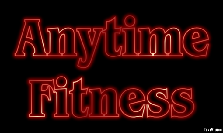 Anytime Fitness Efekt tekstowy