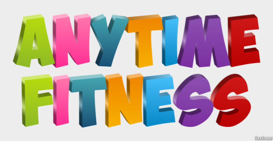 Anytime Fitness Efekt tekstowy