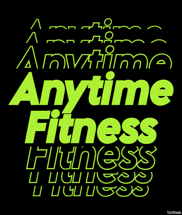 Anytime Fitness Effetto testo