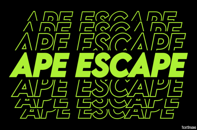 Ape Escape Effetto testo