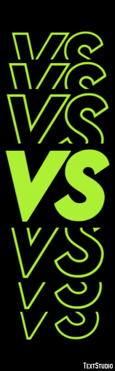 Vs Efecto de Texto