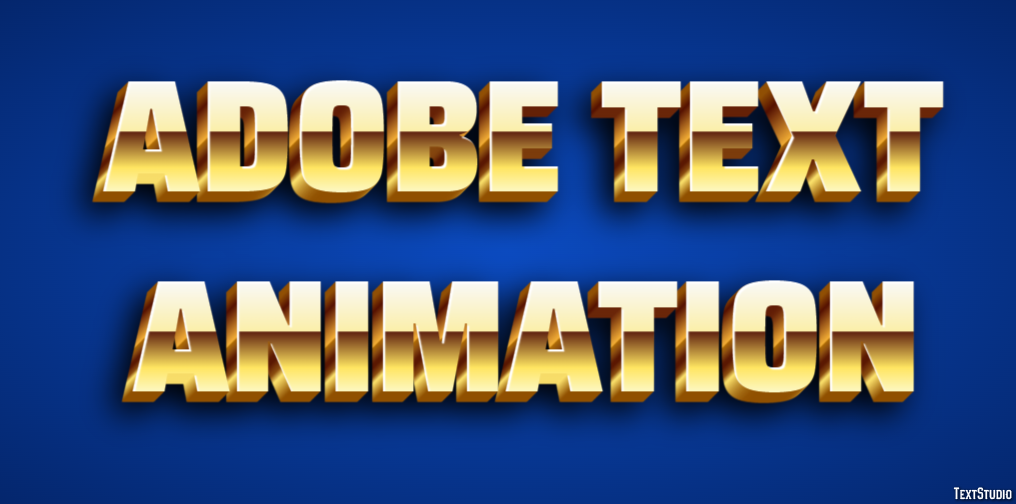 Adobe Text Animation Text Effect