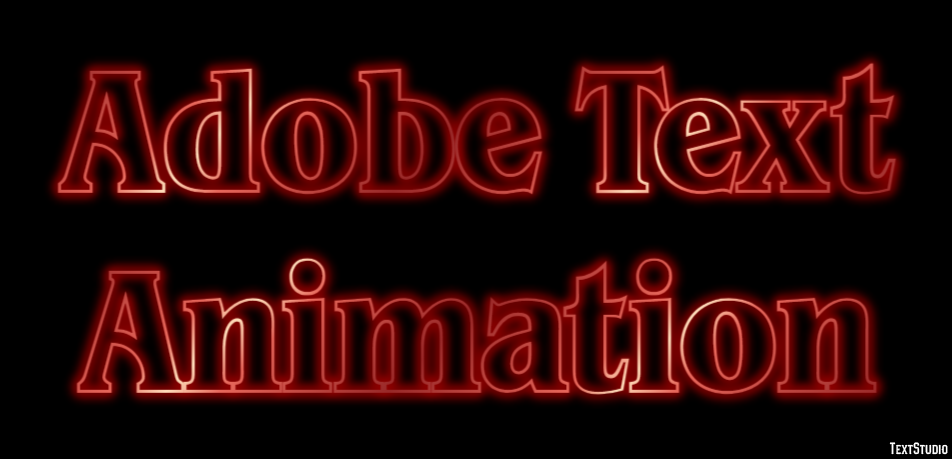 Adobe Text Animation Text Effect