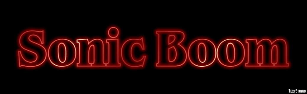 Sonic Boom Texteffekt