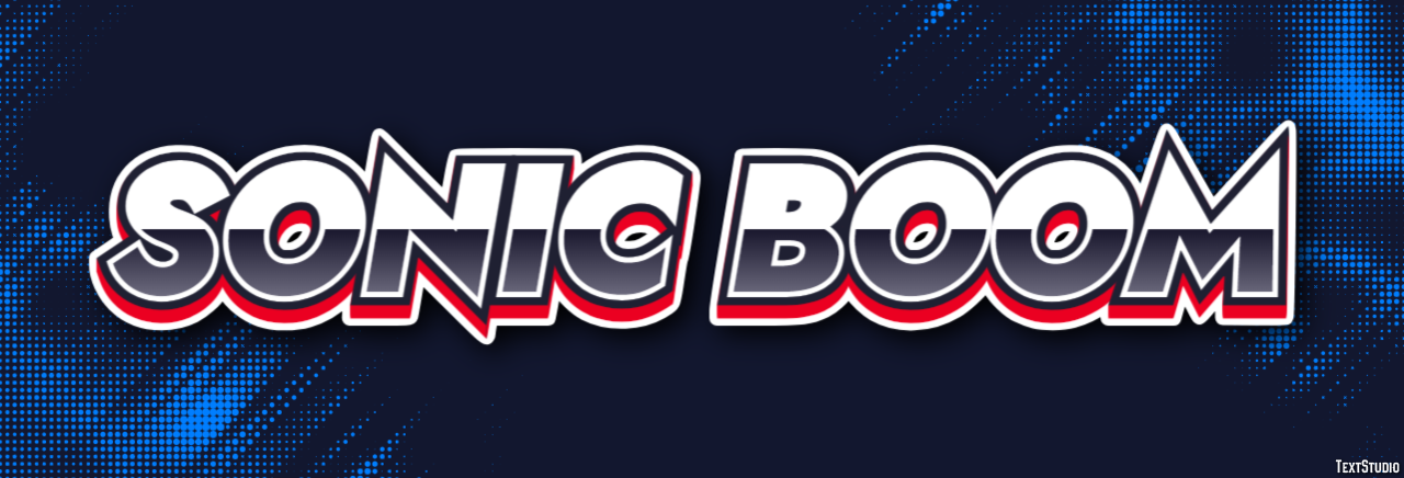 Sonic Boom Texteffekt