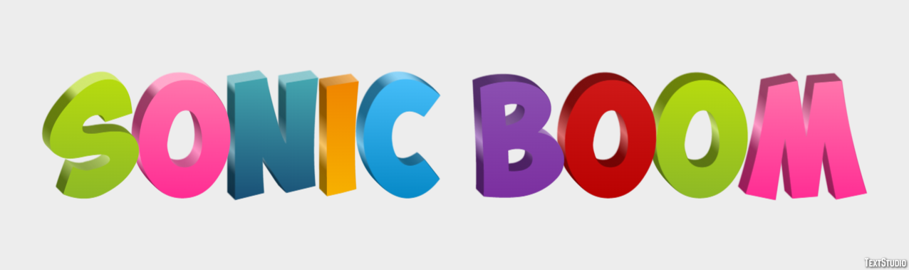 Sonic Boom Texteffekt