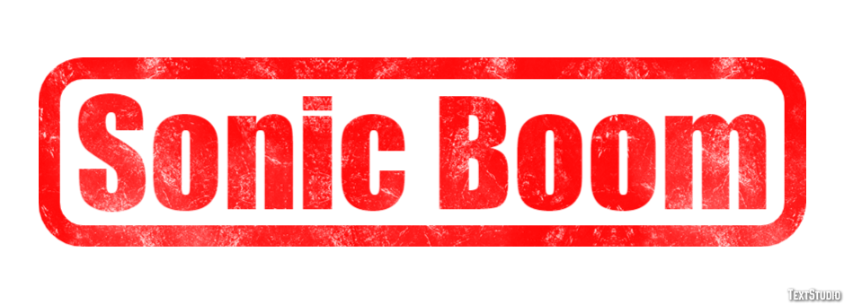 Sonic Boom Text effect