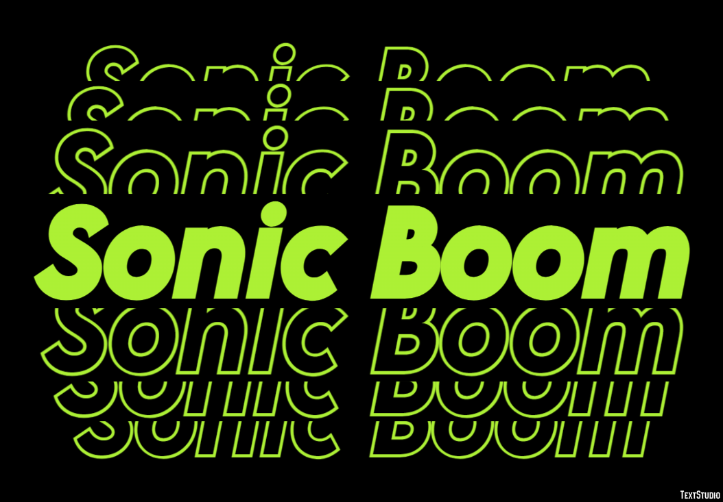 Sonic Boom Text Effect