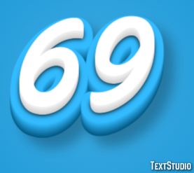 69 Эффект текста