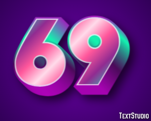 69 Texteffekt