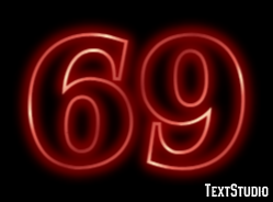 69 Эффект текста