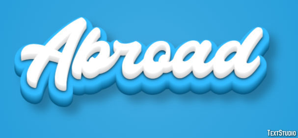 Abroad Efeito de texto