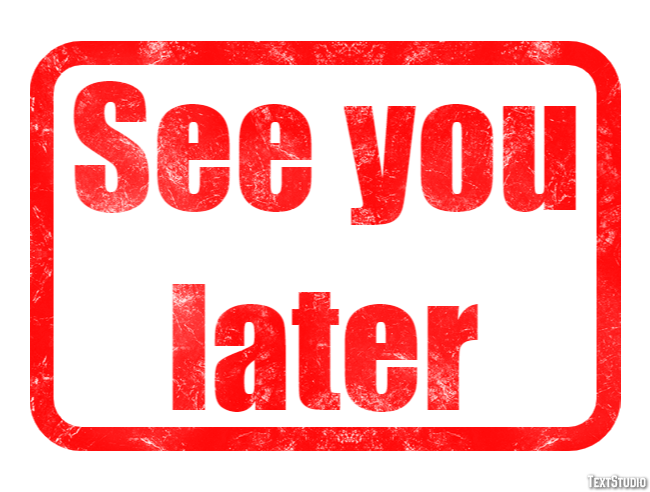 See you later Efeito de texto