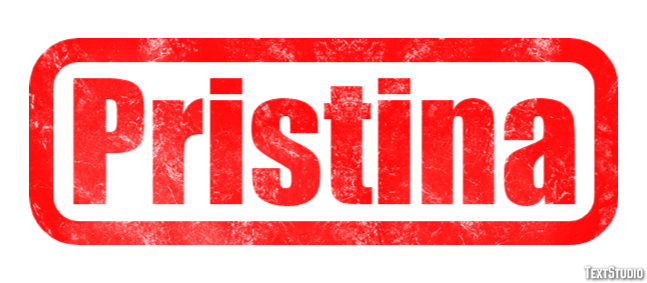 Pristina Texteffekt