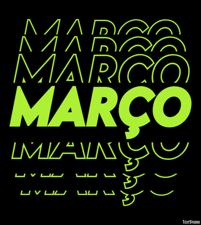 Março Эффект текста