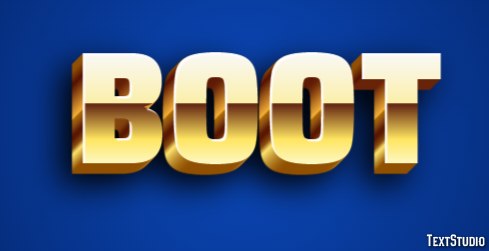Boot Text Effect