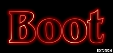 Boot Text Effect