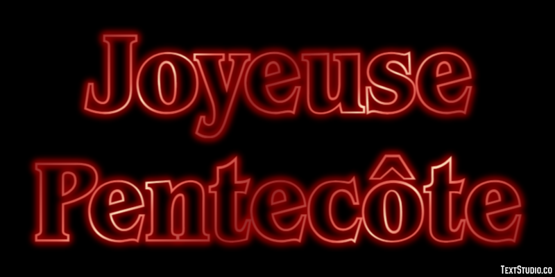 Joyeuse Pentecôte Effet de texte