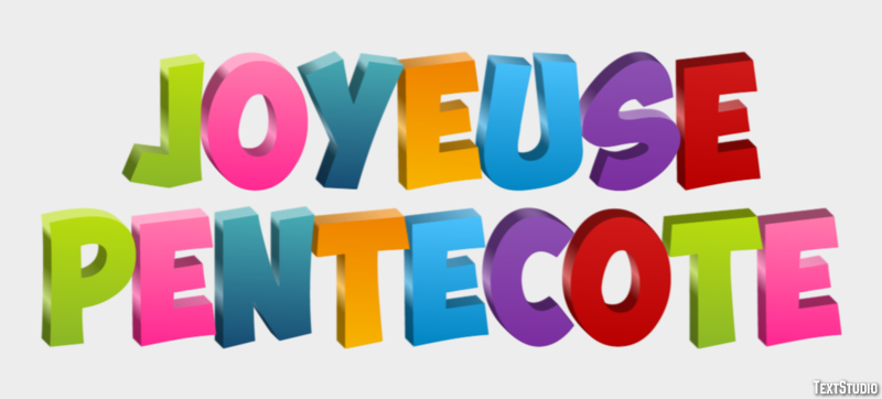 Joyeuse Pentecôte Effet de Texte