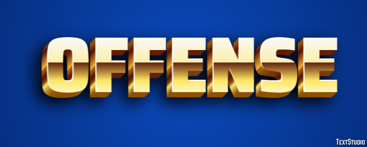 Offense Effetto testo