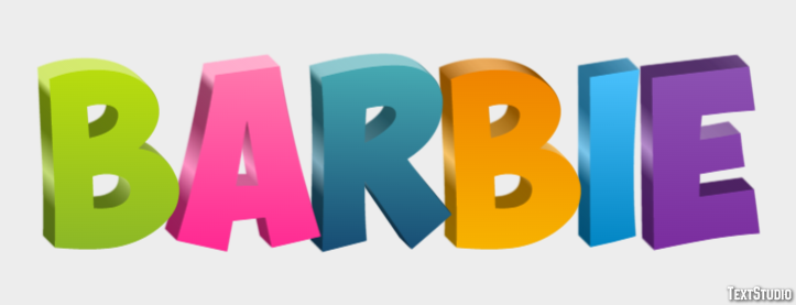 Barbie Efeito de texto