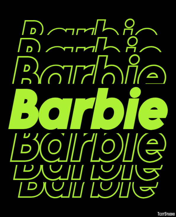 Barbie Efeito de texto