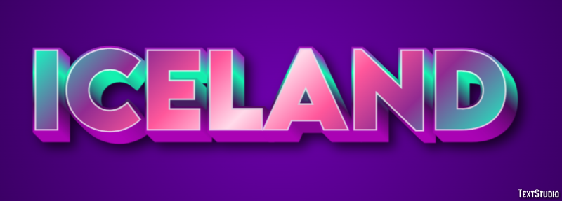 Iceland Text Effect