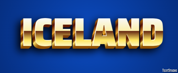 Iceland Text Effect