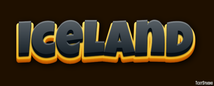Iceland Text Effect