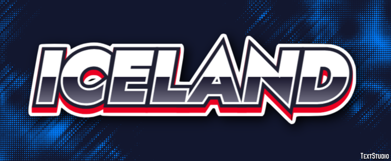 Iceland Text effect