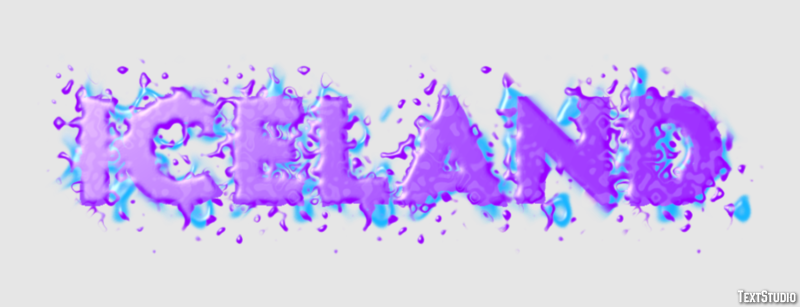 Iceland Text effect