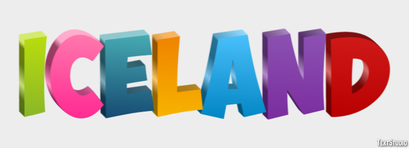 Iceland Text Effect