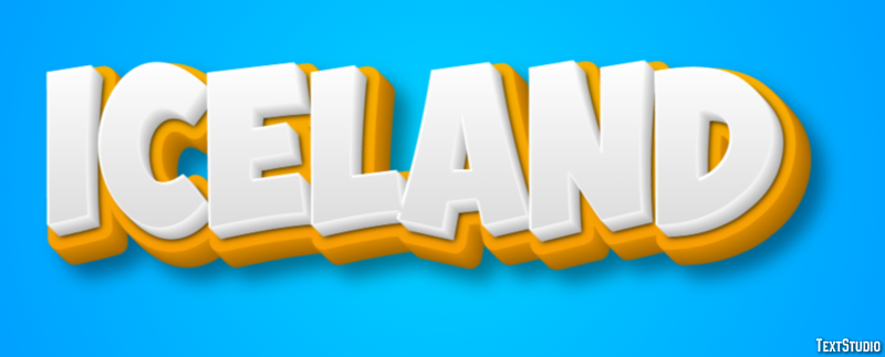 Iceland Text Effect