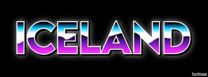 Iceland Text effect