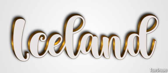Iceland Text Effect