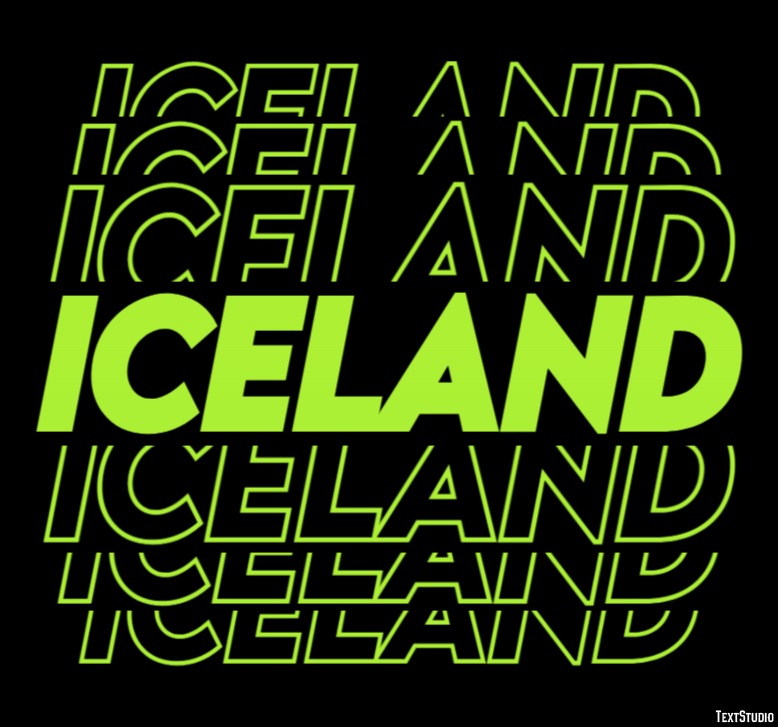 Iceland Text Effect