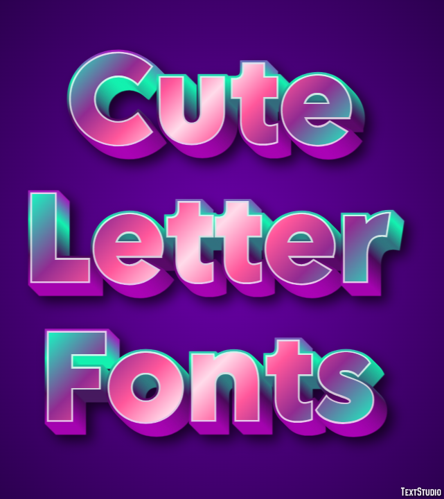 Cute Letter Fonts Texteffekt