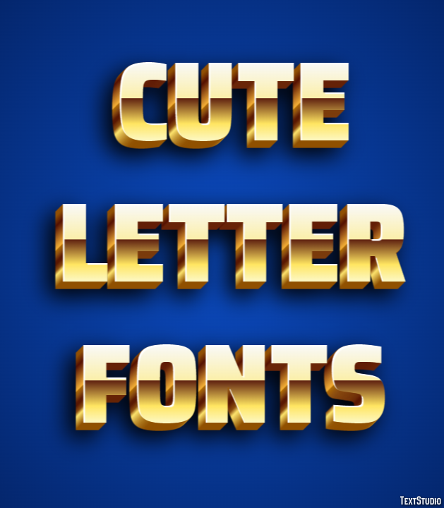 Cute Letter Fonts Эффект текста