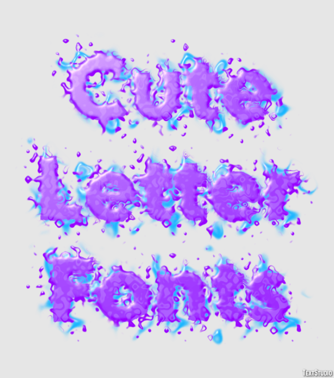 Cute Letter Fonts Efeito de texto