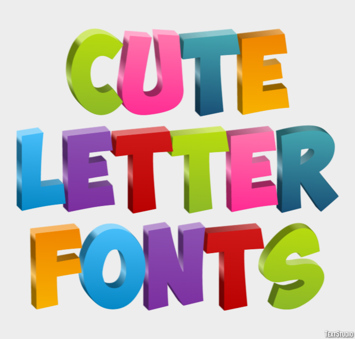 Cute Letter Fonts Texteffekt