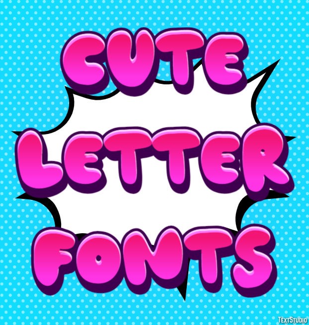 Cute Letter Fonts Efeito de texto