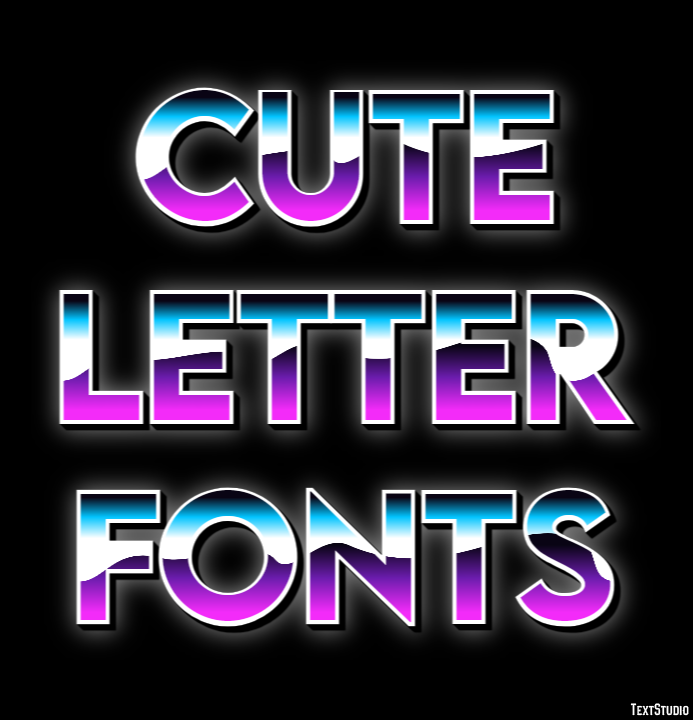Cute Letter Fonts Efeito de texto