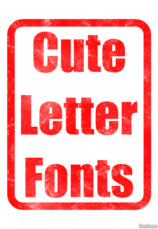 Cute Letter Fonts Efeito de texto