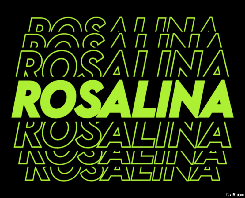 Rosalina Effetto testo