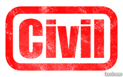Civil Efeito de texto